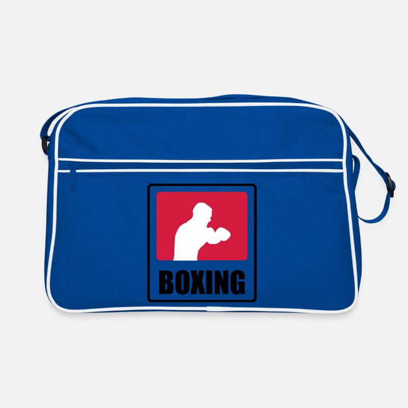 Boxer - Boxen 🥊 - Retro Tasche - Blau/Weiß