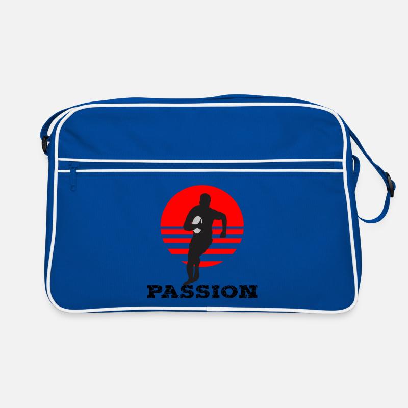 Rugby - Retro Tasche - Blau/Weiß