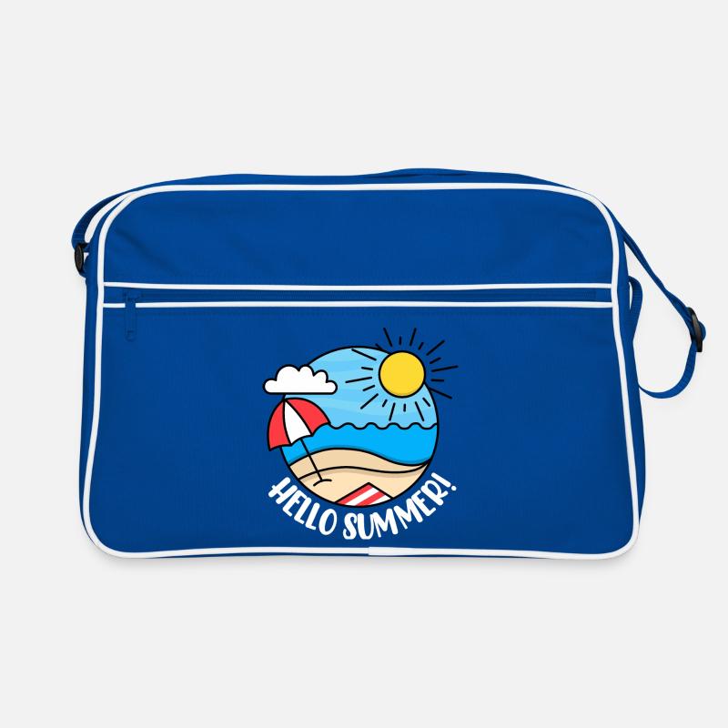 Hello Summer 2 (dunkel) Retro Tasche