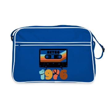 1976 Retro Musikkassette - Retro Tasche - Blau/Weiß - Vorne