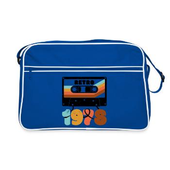 1978 Retro-Musikkassette - Retro Tasche - Blau/Weiß - Vorne