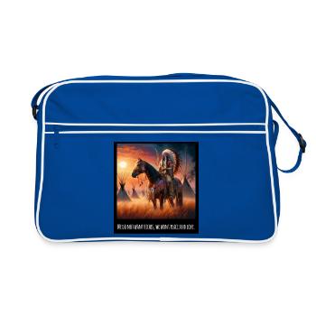 Art amérindien - Sac Retro - bleu/blanc - Devant
