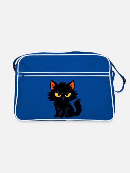 Chaton doux - Sac Retro - bleu/blanc - Devant