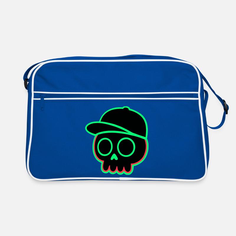 Neon Schädel Cap Retro Tasche