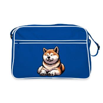 Akita Akita owner Akitas Akita lover Akitafan - Retro Bag - blue/white - Front