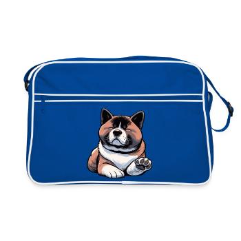 Akita Akita owner Akitas Akita lover Akitafan - Retro Bag - blue/white - Front
