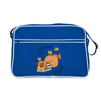 October Vibes – Chemise d’automne et d’Halloween - Sac Retro - bleu/blanc - Devant