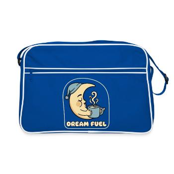 Mondtraum Kaffeezauber - Retro Tasche - Blau/Weiß - Vorne