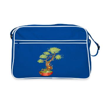 Bonsaï imaginatif aux détails éclatants - Sac Retro - bleu/blanc - Devant