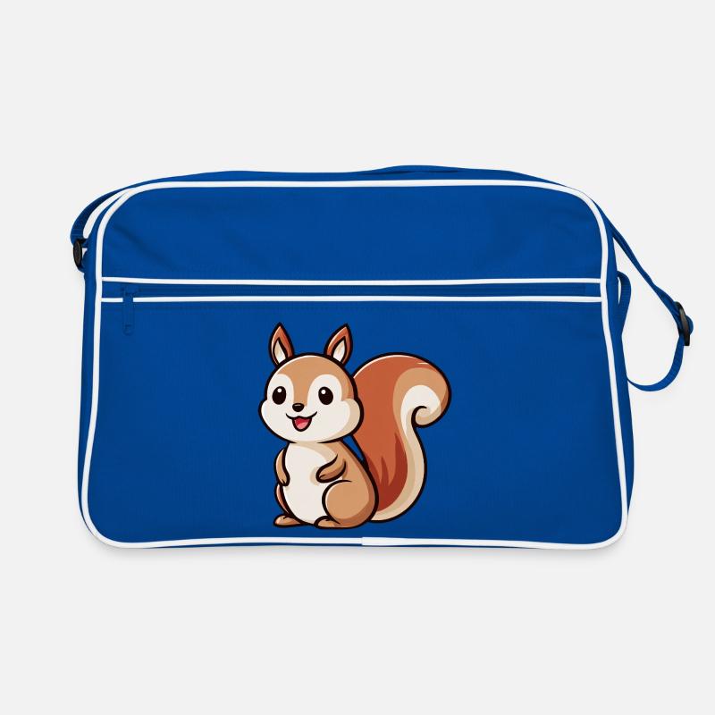 Verspielter Eichhörnchen-Zauber Retro Tasche