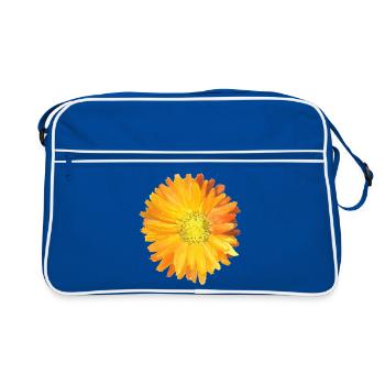 Calendula Watercolor Orange - Retro Bag - blue/white - Front