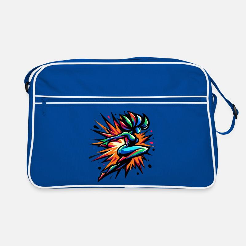 Bunter Neon-Sprinter Retro Tasche