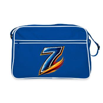Number 7 Soccer Shirt Player Speed - Retro Bag - blue/white - Front