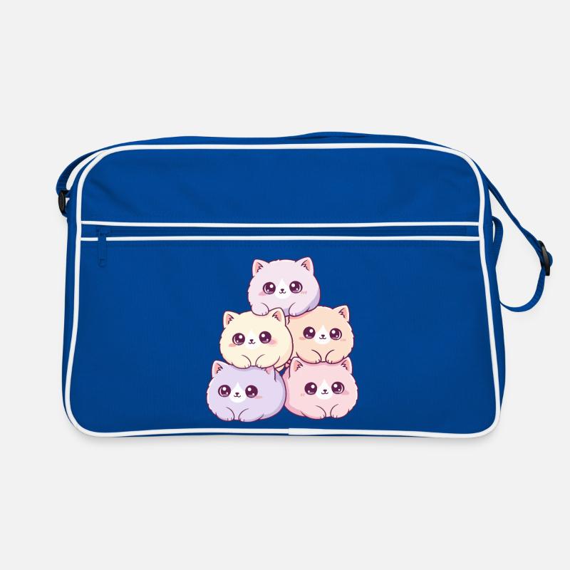 Les chats pastel sont tous câlins et heureux Sac Retro