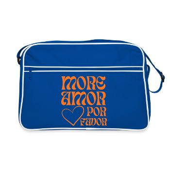Plus d’amour en orange rétro - Sac Retro - bleu/blanc - Devant