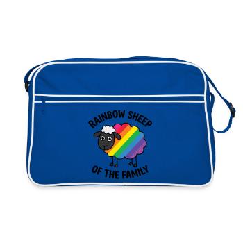 LGBTQ Pride Month - Rainbow Sheep of my Family - Retro Bag - blue/white - Front