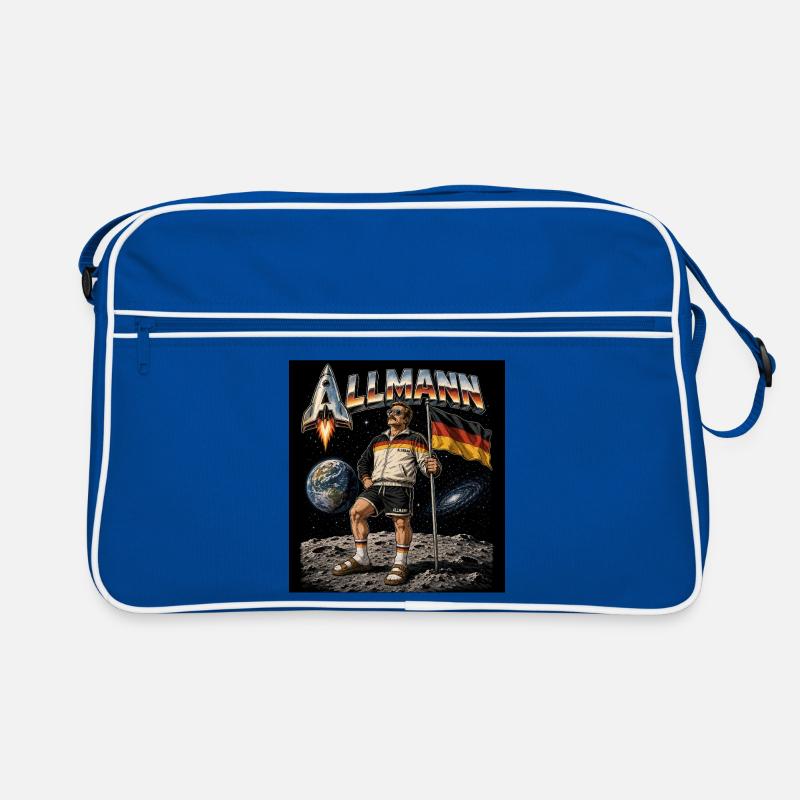 Allmann - Retro Tasche - Blau/Weiß