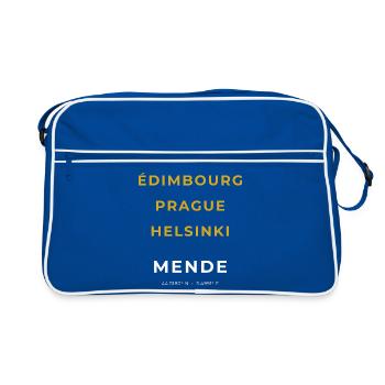 Mende Lozère - Edinburgh - Prague - Helsinki - Retro Bag - blue/white - Front
