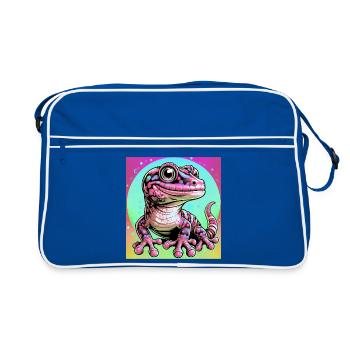 Gecko - Retro Bag - blue/white - Front
