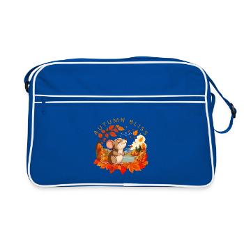 Souris d’automne en or - Sac Retro - bleu/blanc - Devant