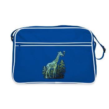 Röntgen Kiffer Giraffe - Retro Tasche - Blau/Weiß - Vorne