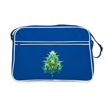 Röntgen Cannabis Blüte - Retro Tasche - Blau/Weiß - Vorne