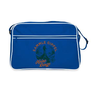 Gipfel Sammler - Retro Tasche - Blau/Weiß - Vorne