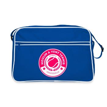 LOGO MVT ROSE  - Sac Retro - bleu/blanc - Devant