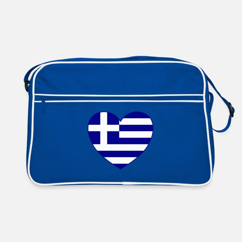Grèce Drapeau Coeur de Hellas Sac Retro