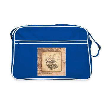 Art vintage pour les auteurs et les écrivains - Sac Retro - bleu/blanc - Devant