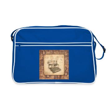 Art vintage pour les auteurs et les écrivains - Sac Retro - bleu/blanc - Devant