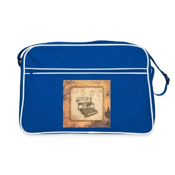 Art vintage pour les auteurs et les écrivains - Sac Retro - bleu/blanc - Devant