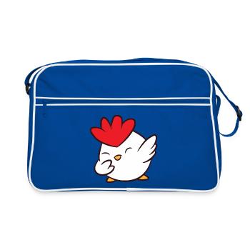 Chicken - Dab, dabbing, dabbing, dancing - Retro Bag - blue/white - Front