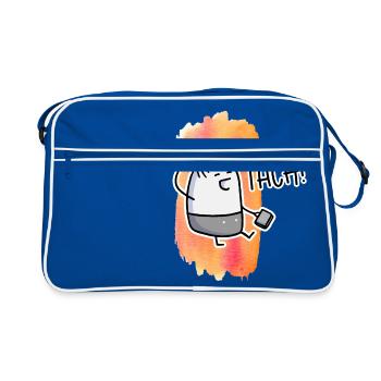 Tach! - Retro Tasche - Blau/Weiß - Vorne