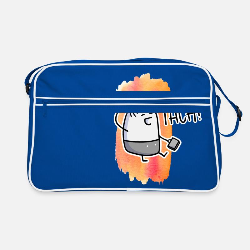Tach! - Retro Tasche - Blau/Weiß