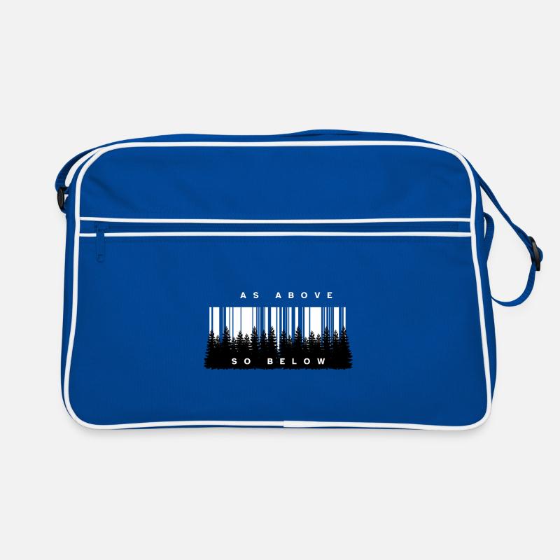 Wie oben, so unten Forest Barcode Retro Tasche