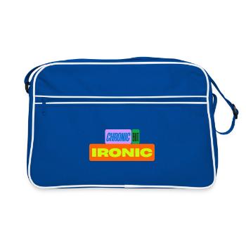 Chronic but ironic - Retro Bag - blue/white - Front