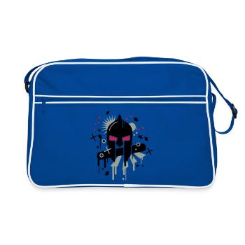 Spartan helmet - Retro Bag - blue/white - Front