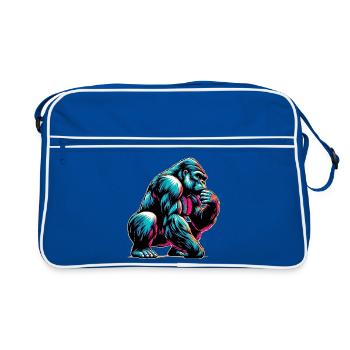 Gorille - Sac Retro - bleu/blanc - Devant