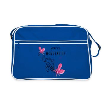 Vous êtes merveilleux - Sac Retro - bleu/blanc - Devant