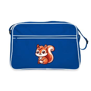 Petit Ecureuil Mignon - Sac Retro - bleu/blanc - Devant