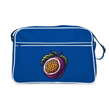 Passion Fruit Illustration for Nature Lovers - Retro Bag - blue/white - Front