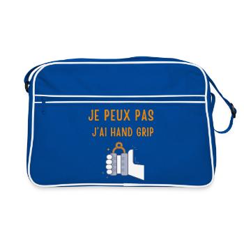 je peux pas j’ai Hand Grip - Sac Retro - bleu/blanc - Devant