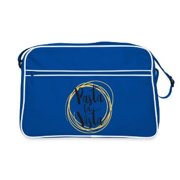 Pasta la Vista – Funny Food Design - Retro Bag - blue/white - Front