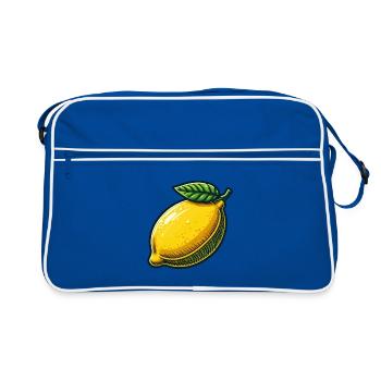 Citron Illustré Naturel - Sac Retro - bleu/blanc - Devant