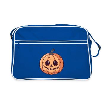 Pumpkin Skull Cartoon - Sac Retro - bleu/blanc - Devant