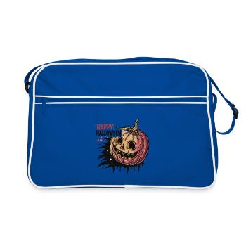 Expressive Halloween Pumpkin - Retro Bag - blue/white - Front