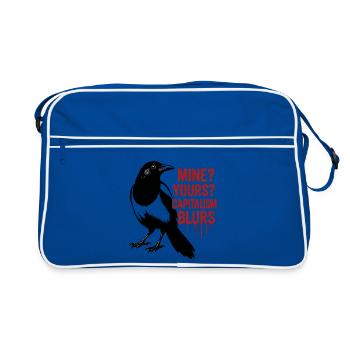 La pie contre le capitalisme - Sac Retro - bleu/blanc - Devant