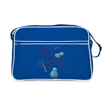Point par point vers le bonheur - Sac Retro - bleu/blanc - Devant