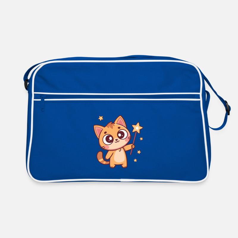Sternenzaubererkatze Retro Tasche